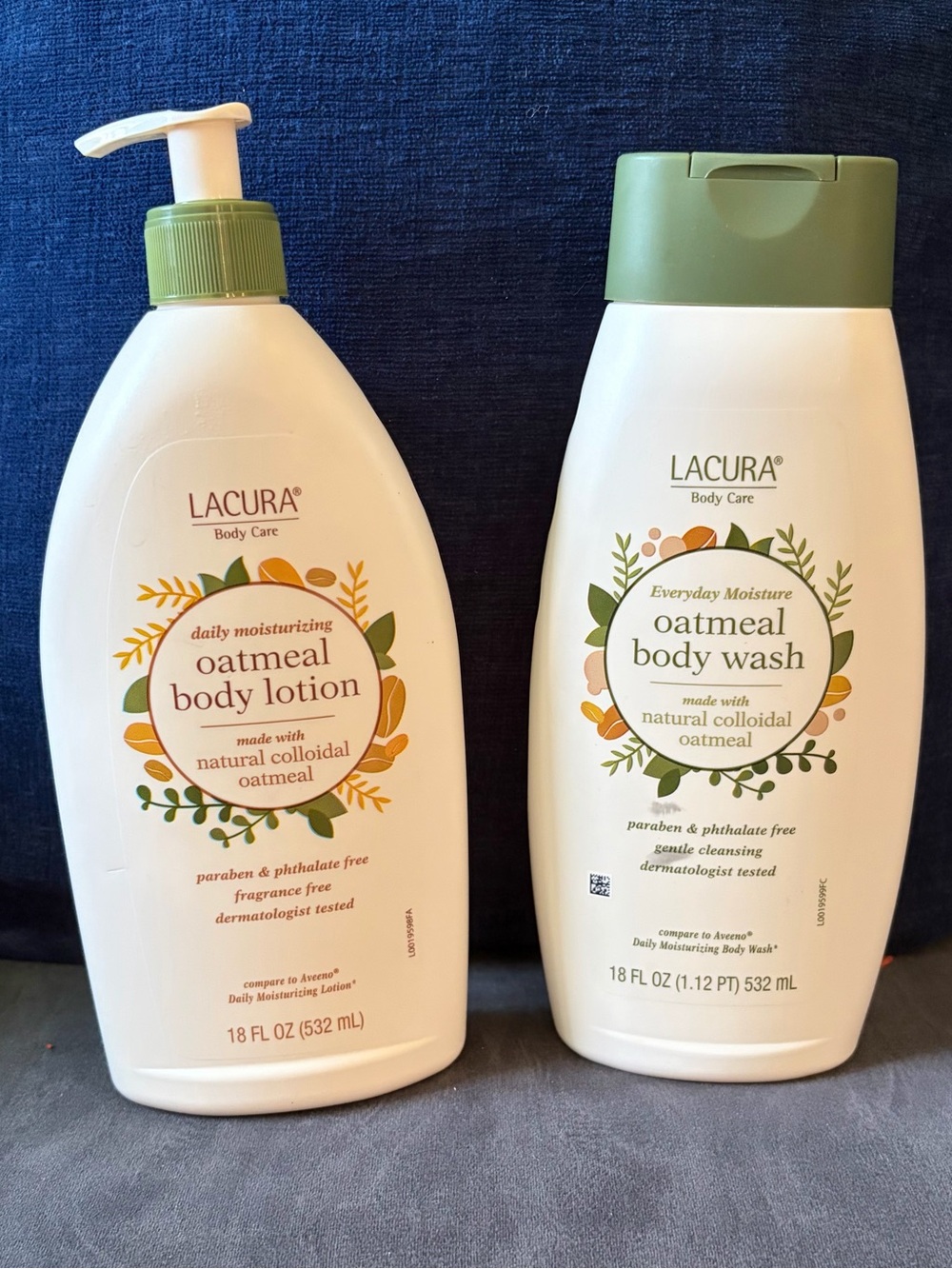 Oatmeal Body Lotion & Body Wash - Green/White